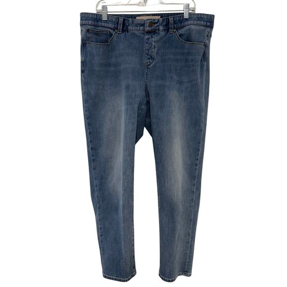 Soft Surroundings Ultimate Denim Relaxed Straight Jeans 2DH64 Size XL - Picture 1 of 7